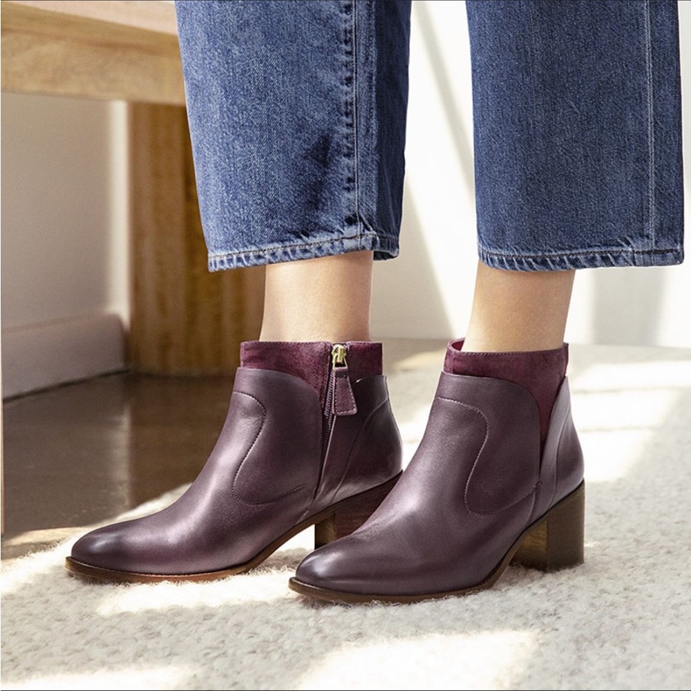 Johnston & Murphy Women’s Trinity Glove Leather Kid Suede Ankle Bootie